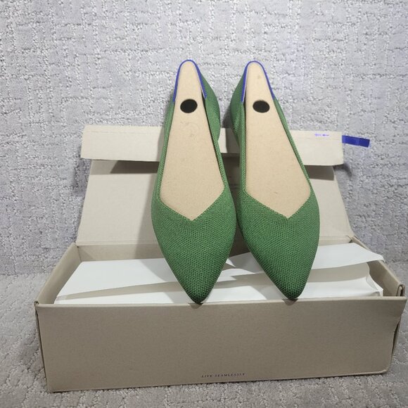 Rothy's Shoes - Rothy's The Point Women's Size US 8 Willow Green Flat Ballet Slip On Shoes